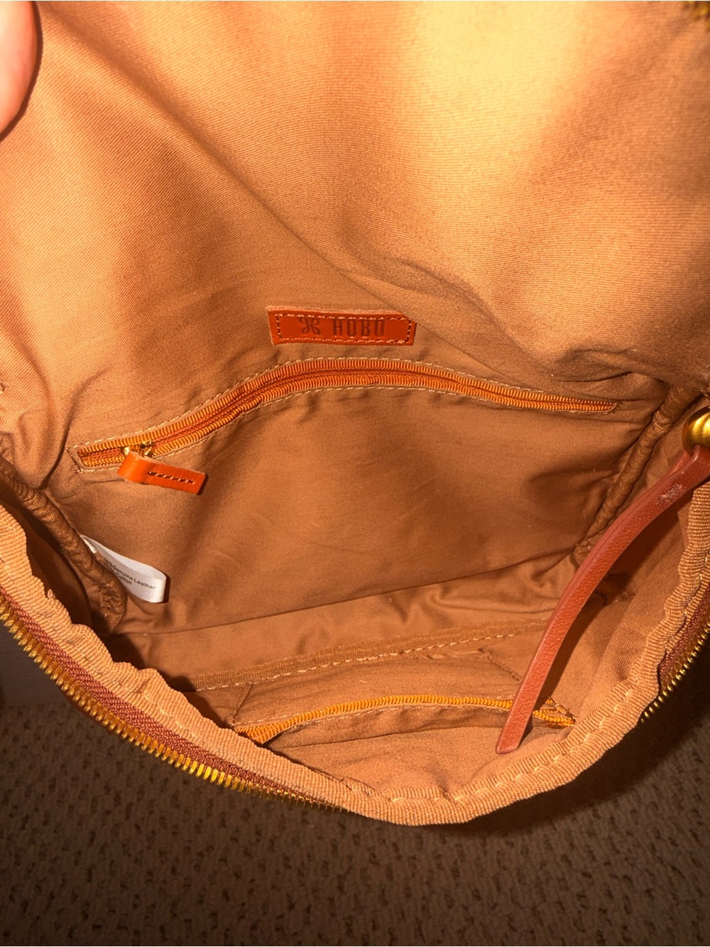 HOBO Cognac Brown Leather Crossbody Bag - Picture 5 of 5